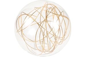 SHERCHPRY Glass Globe Lamp Shade Replacement Light Bulb Cover for Pendant Lighting with Elegant Golden