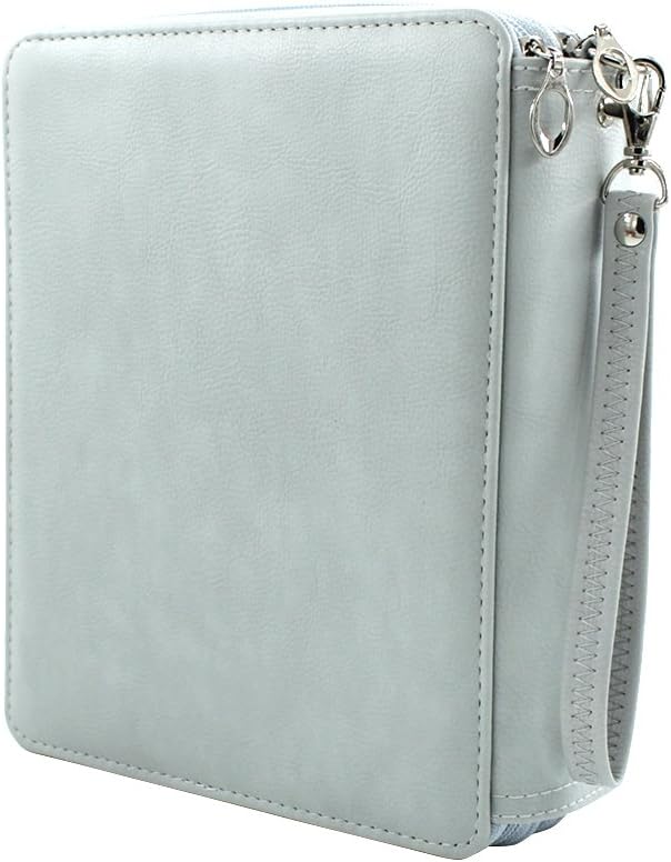 Bajotien Colored Pencil Case 168 Slots - PU Leather Handy Super Large Capacity Pen Bag for Prismacolors Pencils (Grey)