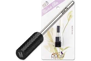 USA PANA Professional 3/32" Shank Size - Flat Top Small Barrel Carbide Bit - 5X Coarse Grit to Extra Fine Grit - Gold, Silver, DLC Black - Nail Drill Bit for Dremel Machine (Medium, DLC Black)