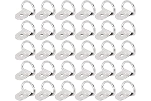 30 Pcs D Rings Small Tie Downs Anchors, Heavy Duty Steel D-Rings Hangers for Loads on Case Truck Cargo Trailers RV Boats and 
