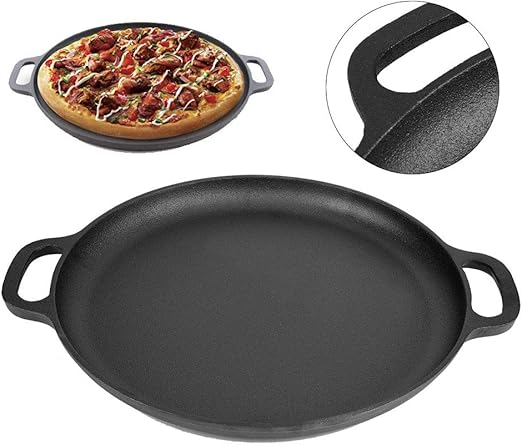 Amazon Com Cast Iron Pizza Pan Non Stick Cast Iron Pizza Baking