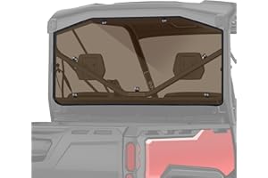 StarknightMT Defender Rear Windshield - UV-Proof Back Window Heavy Duty PC Rear Window Compatible With Can-Am Defender 2016-2024 HD5 HD8 HD10 Max (Tint)
