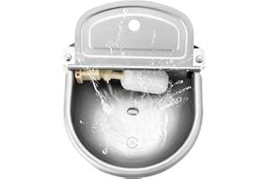 MAOPINER Automatic Water Dispenser, Automatic Waterer Bowl for Dogs, Farm Grade Stainless Stock Waterer Horse Cattle Goat Sheep Dog Water (with Drainage Hole)