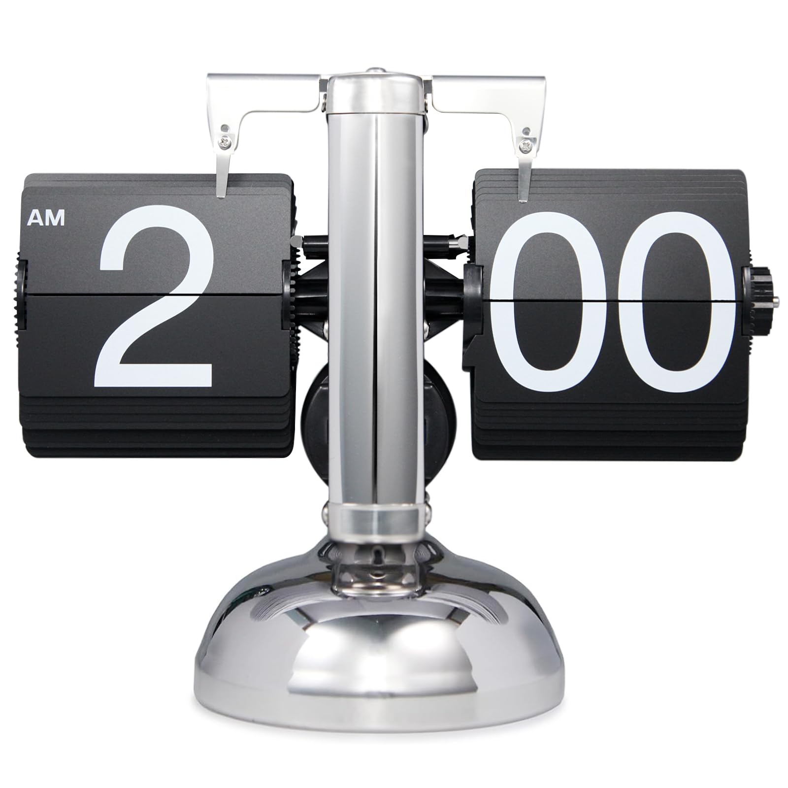 Photo 1 of Wkevnu Vintage Flip Clock - Retro Digital Desk Clock With Auto Flip Mechanism, Battery Powered Internal Gear Operation for Home Office Decor