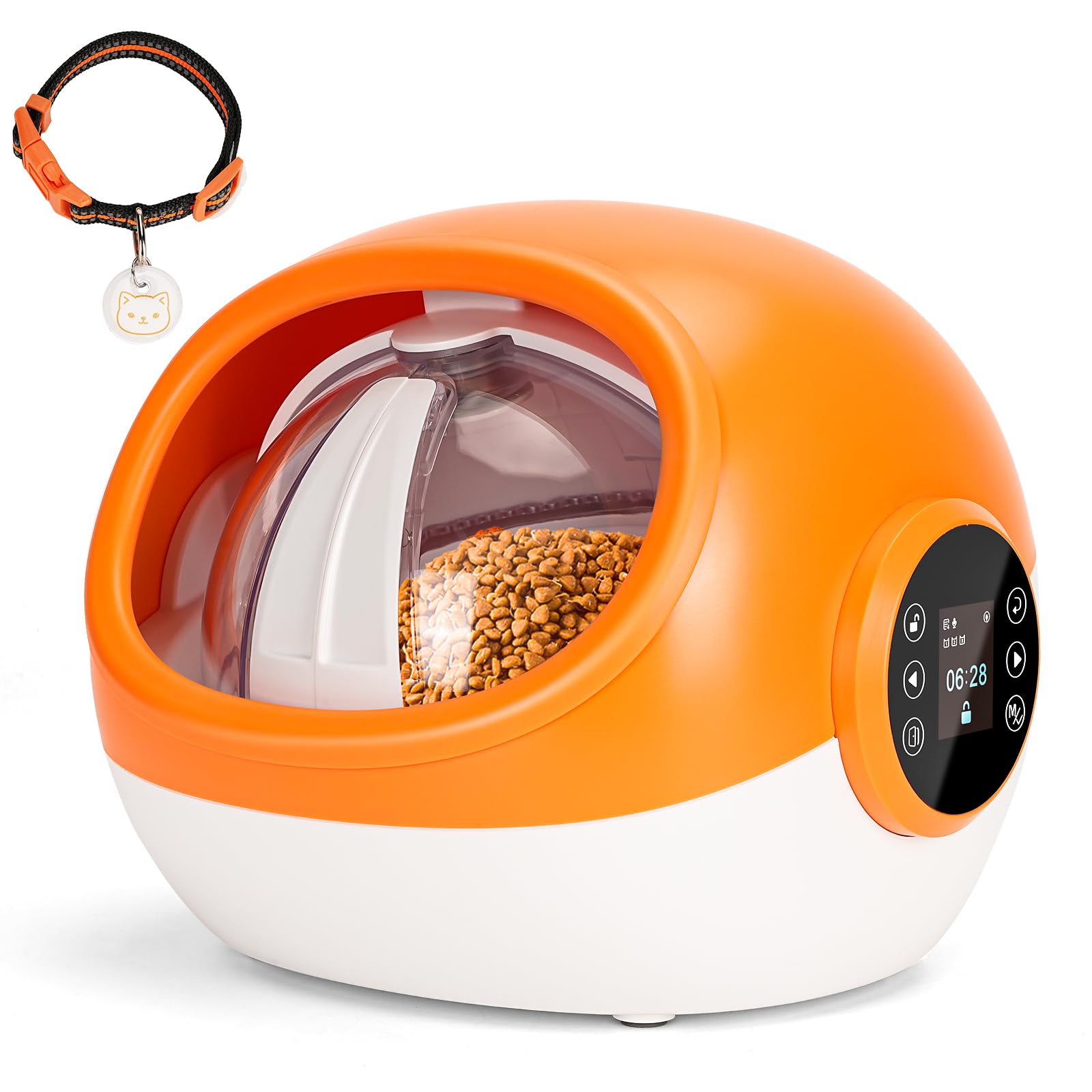 Photo 1 of ITEFDTUTNE Automatic Cat Feeder (2024 Upgraded), with Collar Tag Sensor, Dual Powered Electric Pet Feeder, Tag Activated Automatic Cat Food Dispenser, 1-9 Meals Control