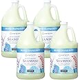 Ginger Lily Farms Botanicals Moisturizing Shampoo for All Hair Types, Island Tranquility, 100% Vegan & Cruelty-Free, Green Tea Lemongrass Scent, 1 Gallon Refill (Pack of 4)