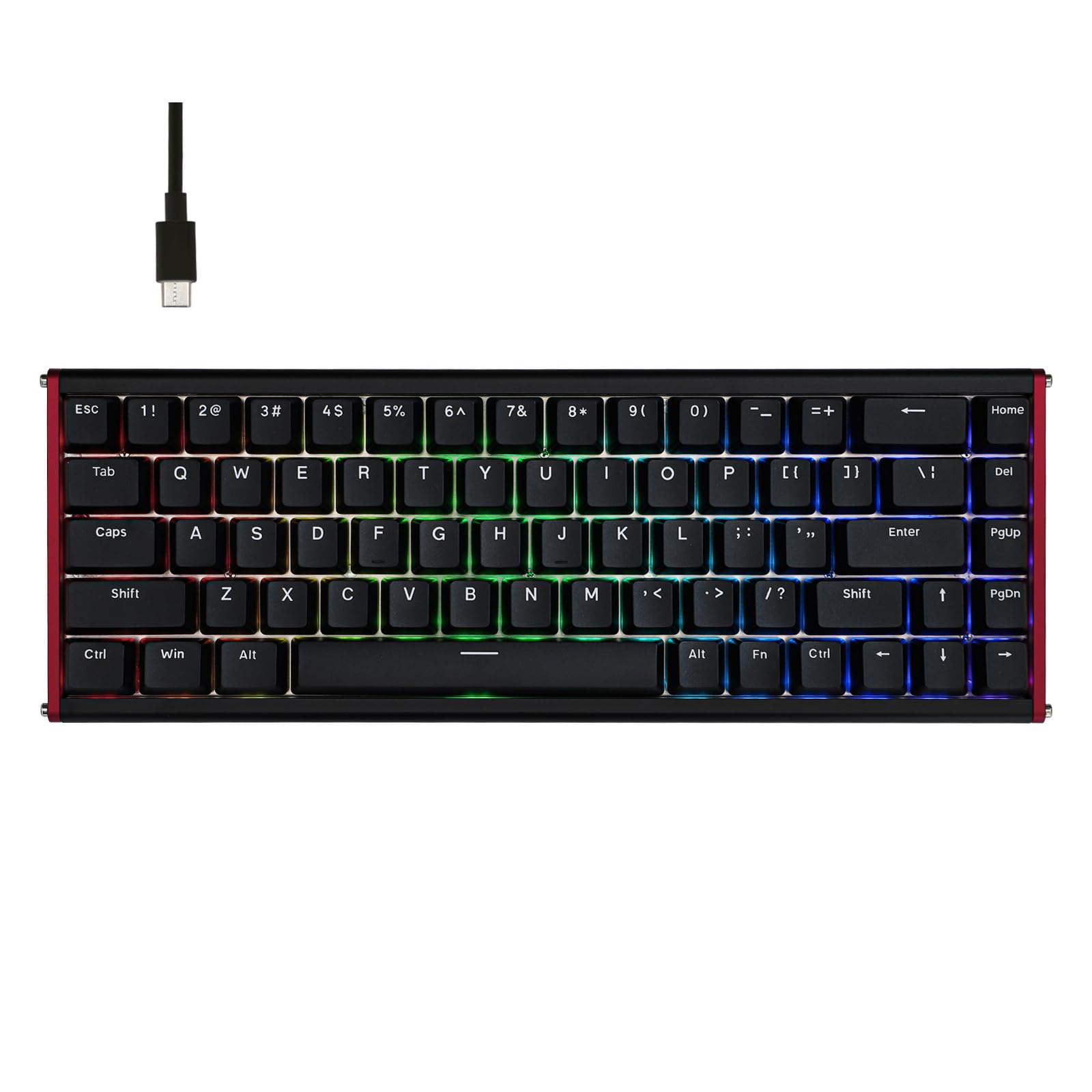 MechLands AJAZZ ALUX68 HE Aluminum Rapid Trigger Gaming Keyboard with Magnetic Switch, Wired Hall Effect Keyboard with 8K Polling Rate, 0.125ms Latency, RGB Backlight (Black, ALUX68 Plus)