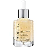 Lancer Skincare Triple Peptide Drops with Vitamin E, Daily Anti-Aging Face Serum with Hydrating Hyaluronic Acid, 1 Fluid Ounce