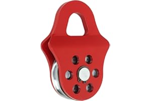 Snatch Block Towing Pulley 4T Load Bearing Capacity Heavy Duty Winch Pulley Red for Truck Tractor ATV UTV