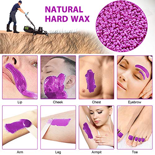 image for NaturalRays Hard Wax Beans for Painless Hair Removal, 1lb Large Refill