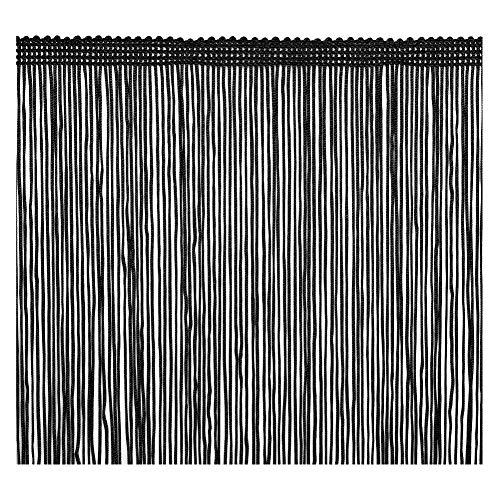 2 Yards Fringe TrimTassel 8 inch Wide for Clothes Accessories and Latin Wedding Dress and DIY Lamp Shade Decoration (Blakc5)