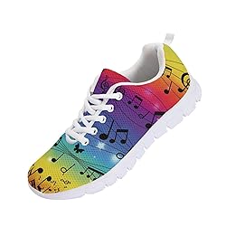 Wanyint Rainbow Music Note Print Women Sports