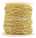 CleverDelights 2x3mm Cable Chain - Gold Color - 30 Feet