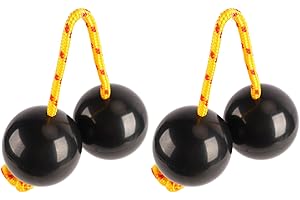 2PCs African Rhythmic Ball ABS Kashaka Shaker Instrument Hand Percussion Shaker Rattle Ball for Music Practice Performance Pa