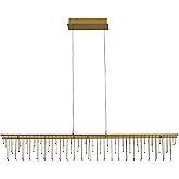 Golden Lighting Lucerna 48" LED Linear Pendant in Stainless Steel Gold