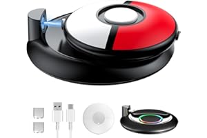 KUNSLUCK Charging Station for Pokemon GO Plus + 2023, RGB Charging Dock with Protective Case for Pokemon GO Plus +