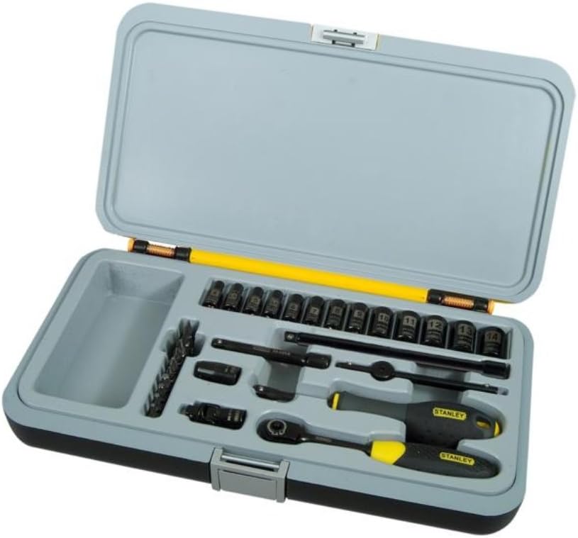 Stanley 194661 FatMax Socket Set 1/4inch Drive Black (30 Pieces