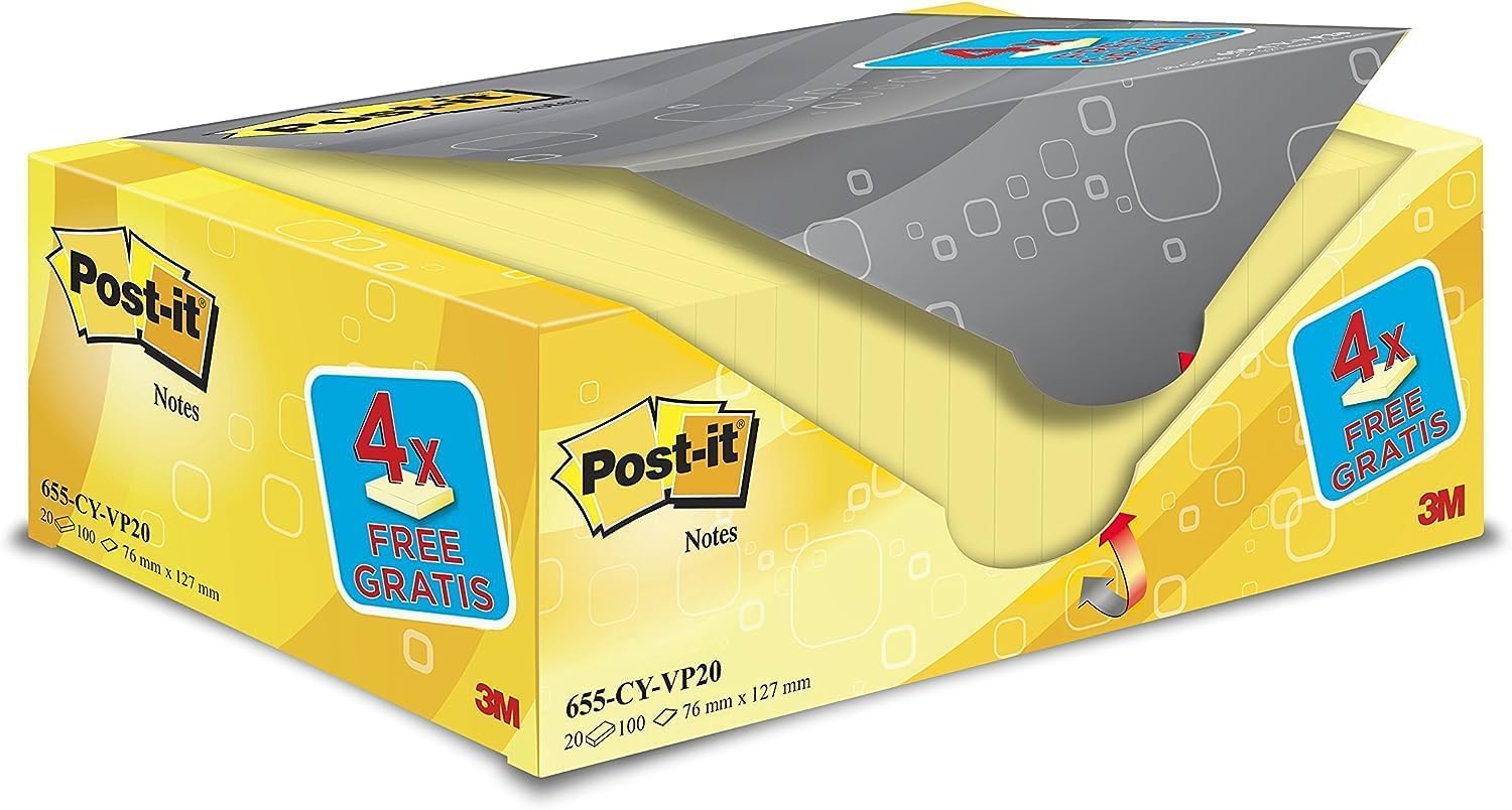 Canary Yellow Post-it Notes – 2000 Sheets, Versatile Self-Sticking Notes for Organizing to-Do Lists, Quick Reminders, and Note Taking, School and Office Supplies, Extra Large Value Pack