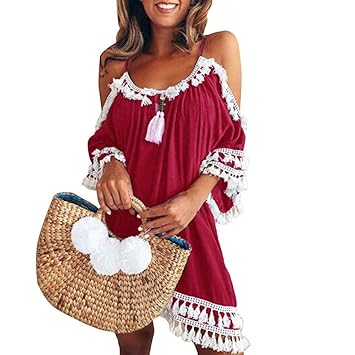 cold shoulder beach dress