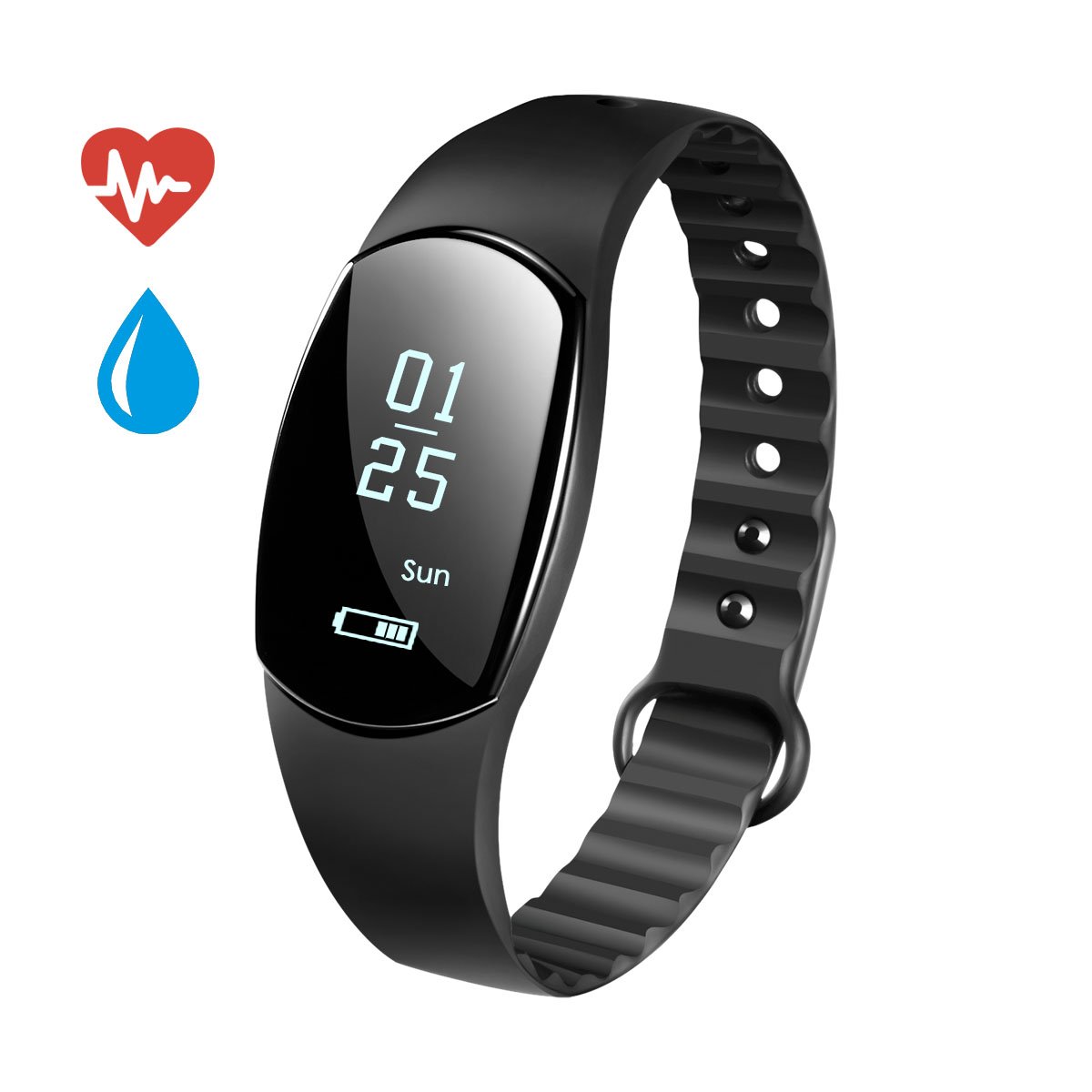 Fitness Tracker robotsdeal Heart Rate Monitor Tracker pulsera inteligente actividad rastreador Bluetooth