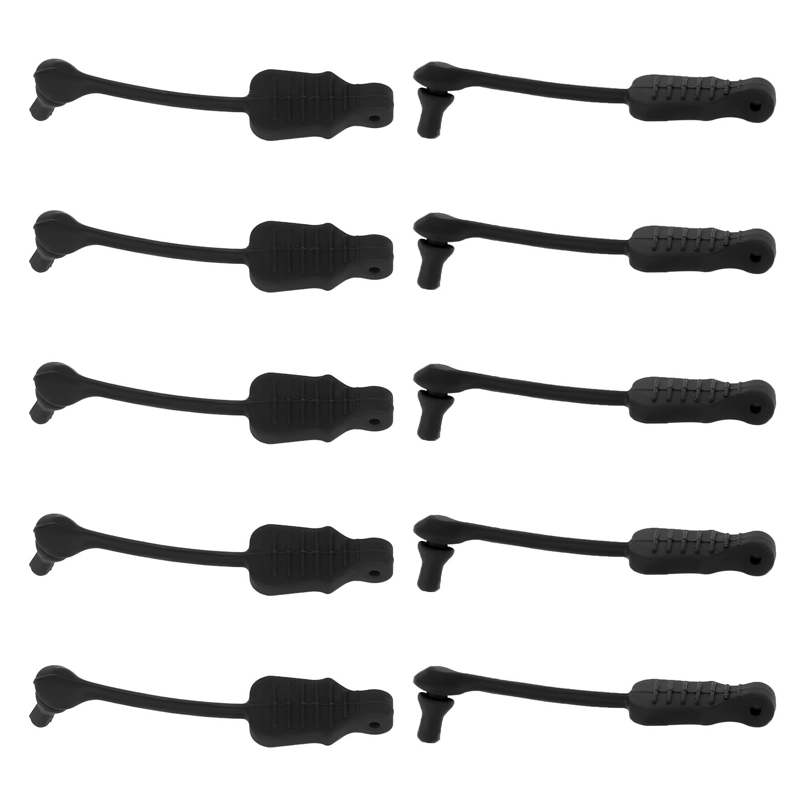 lasuroa 10pcs RC Rubber Retainer Pull Tabs for RC Car Body Clips, Compatible with 1/12 1/10 1/8 1/5 Scale Remote Control Body Car Clip Accessories Black Rubber Pull Tabs for 1.2mm 1.4mm 1.5mm Rod