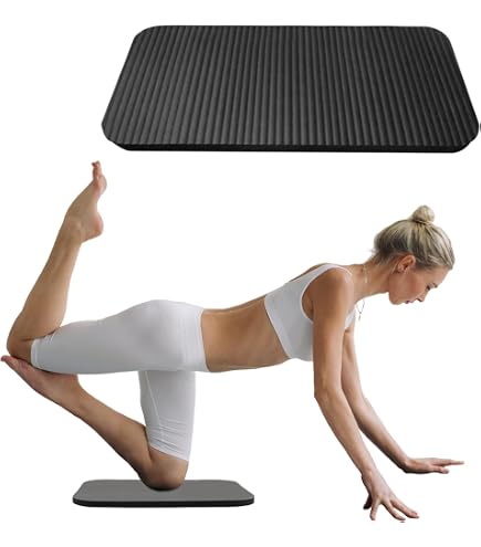 Coussin De Genou Yoga 6mm – Tapis TPE Antidérapant 39x21cm – Pilates, Méditation, Voyage