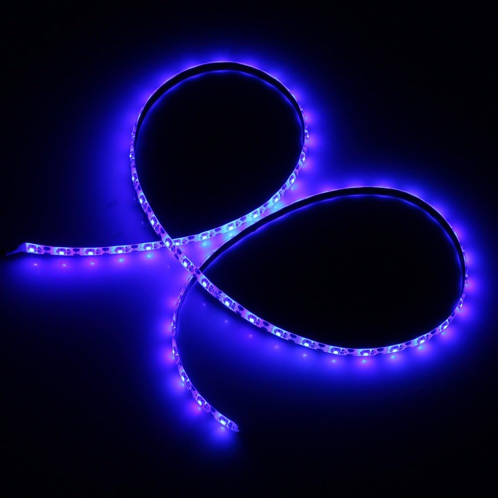 SurSync Battery Operated Lights Battery Powered Lights Led Flexible Strip Light 3528 1m 3AA Battery Controler Blue Light