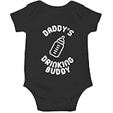 Crazy Bros Tee's Daddy's Drinking Buddy Baby Bodysuit Funny Baby Clothes Perfect Newborn Romper Cute Outfit