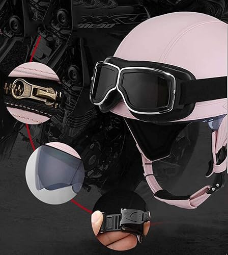 german motorcycle helmet with goggles Half Gloss Black giving you total peace of mind and legal compliance on the road Galaxy Model: German Helmets and
