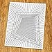 Modern Art Print (Unframed), Geometric Art, Abstract Art Poster, Mid-century Art, Cafe, Industrial, Loft, Wire Art, Black and White, 8x10