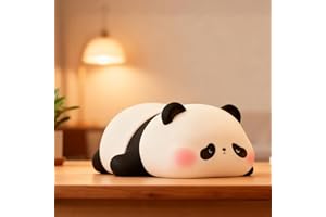 FAMIDUO Cute Panda Night Light for Kids, LED Panda Lamp, Food Grade Silicone Novelty Animal Night Lamp,Dimmable Nursery Squishy Nightlight, Cool Gifts for Kids, Office Desk/Baby Boys/Girls Room Decor
