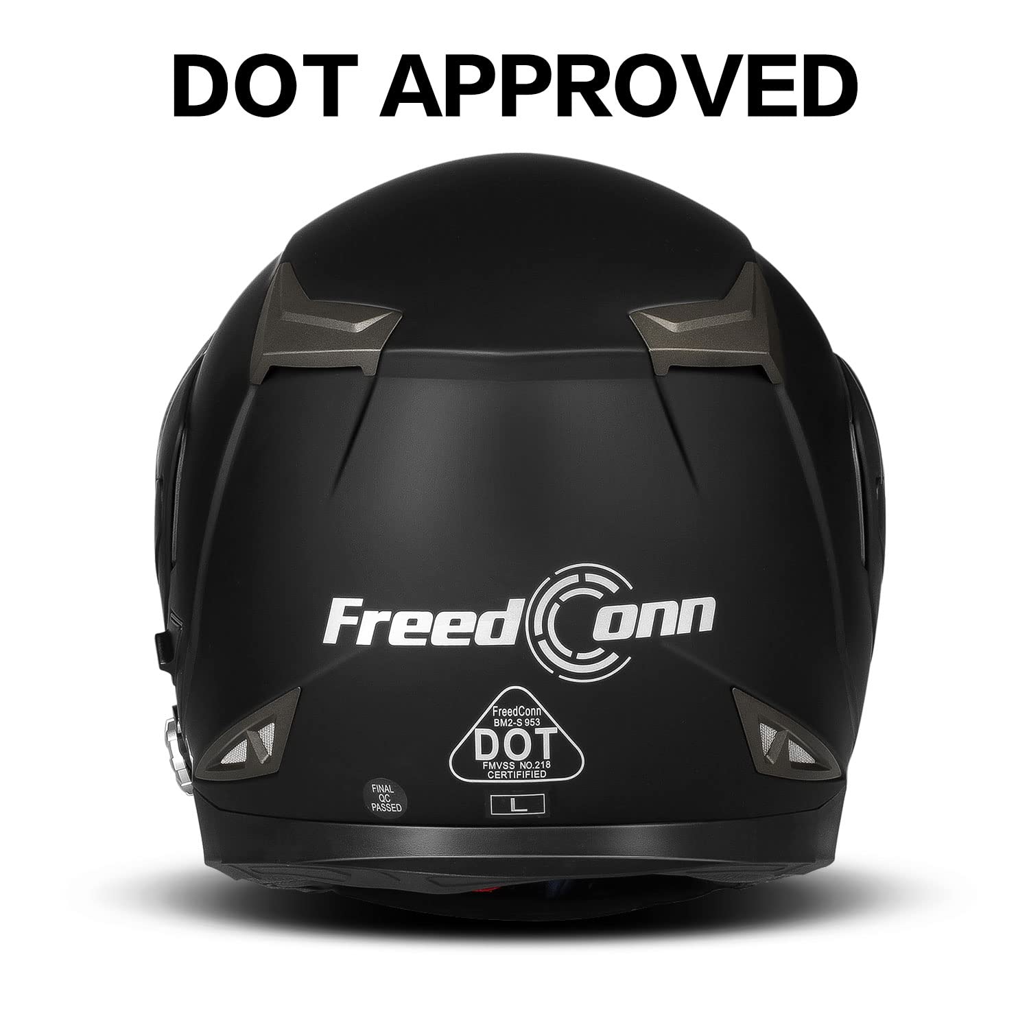 Used Like New/ Very Good FreedConn BM2-S Modular Flip Up Bluetooth Integrated Motorcycle Helmet Dual Visor 2 Riders Intercom ( Matte Black, M)