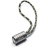 WANERSEN Titanium Paracord Bead Outdoor EDC Necklace Bead Stopper, Style 1