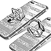 Maxdara iPhone 8 Plus Case iPhone 7 Plus Glitter Striped Cute Women Case Bling Shiny Diamond Rhinestone with Kickstand Ring Stand Case for iPhone 6Plus 6S Plus 7 Plus 8 Plus 5.5 inches (Silver)