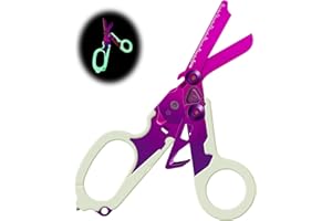 FRMINGZHAO Trauma Shears Emergency Shears with Strap Cutter and Glass Breaker Stainless Steel Foldable Scissors Pliers, Outdoor Camping Rescue Scissors Tools …