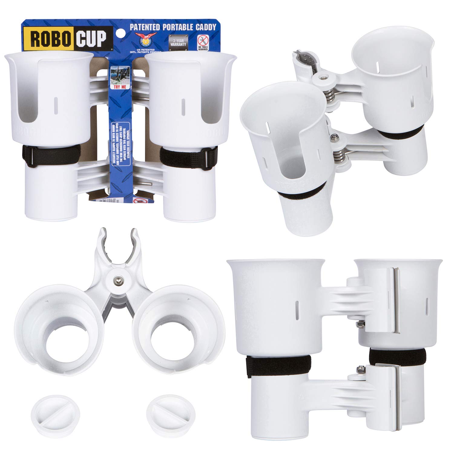 ROBOCUP, Updated Version, 12 Colors, Best Cup Holder for Drinks, Fishing Rod/Pole, Boat, Beach Chair, Golf Cart, Wheelchair, Walker, Drum Sticks, Microphone Stand