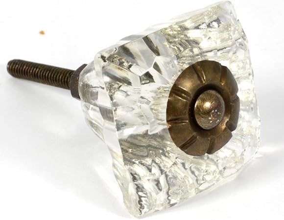 Vintage Dresser Glass Handles Cabinet Pulls Drawer Knobs K309vf 6