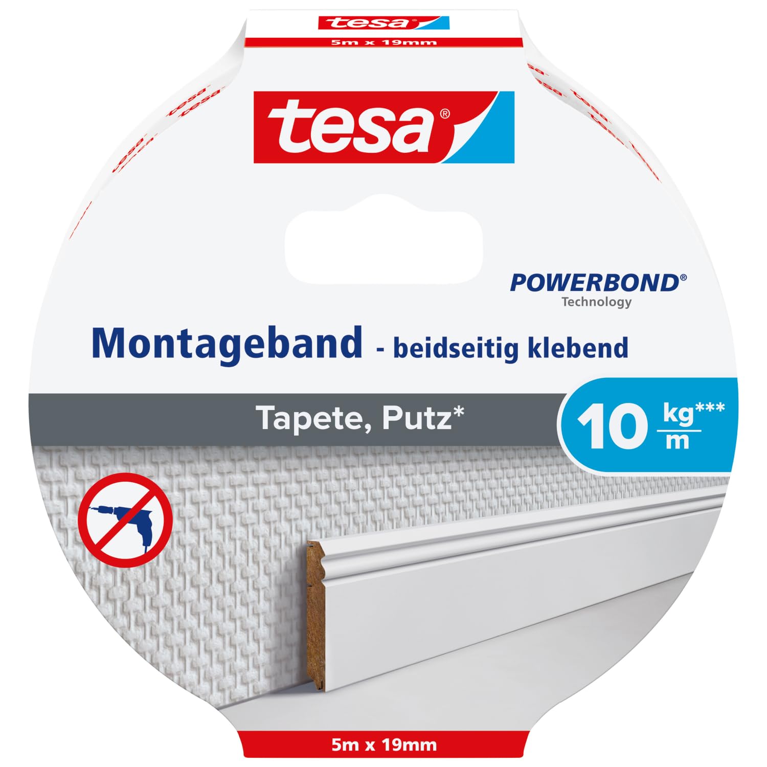 tesa Mounting Tape for Wallpaper & Plaster 10kg/m