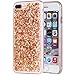 iPhone 8 Plus Case, iPhone 7 Plus Case, iYCK Bling Glitter Sparkle [Gold Foil Embedded] Flexible Soft Rubber Gel TPU Protective Case Cover for iPhone 7 Plus/iPhone 8 Plus 5.5inch - Champagne Gold