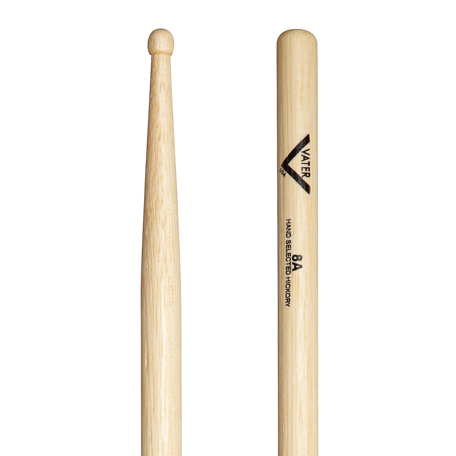 Vater Drumsticks VH8AW - 8A American Hickory Series - Barrel Wood Tip