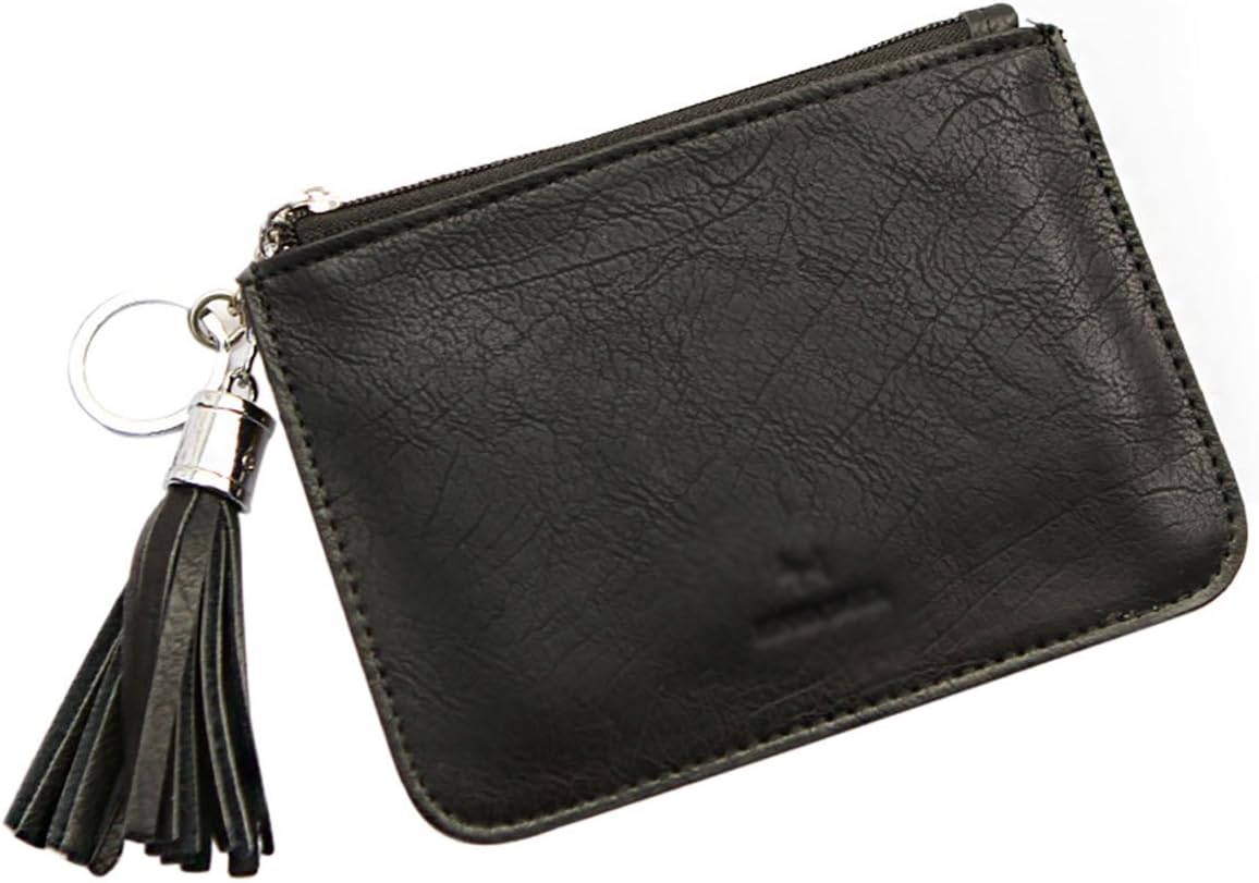 Skyflying Artificial Leather Slim Credit Card Pocket with Key Ring and ID Window
