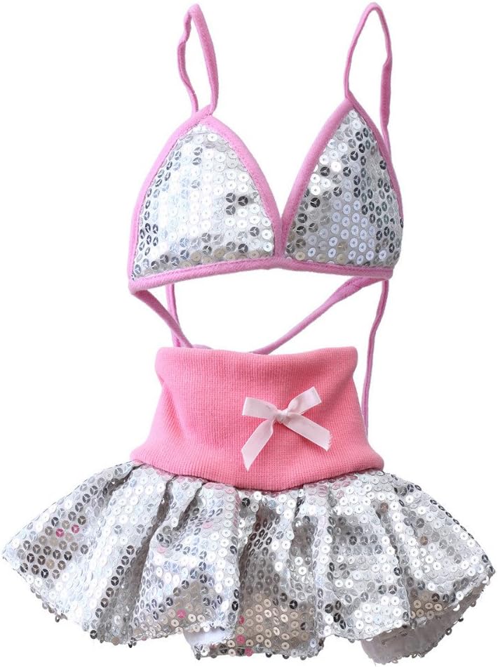 TecGeo(TM) New develop bikini style dog dress dog summer clothes XXS-XL shining gilter dog sexy dress four colors