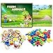 SpriteGru 46 pcs Farm Animal Plant Magnets with Background Plate, 52 pcs Magnetic Foam Letters from A-Z ,10Numbers,3 Symbols(Total 111 pcs). Perfect for Preschool Learning