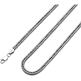 Lattd Franco Chain Sterling Silver Foxtail Necklace for Men 2mm 3mm Diamond Cut Chain for Men Women