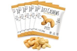 Roastery Coast - Just Cashews Unsalted | Individually wrapped snack (1 Oz each) | Whole Unsalted Cashews | Non-GMO, Gluten Free, Kosher | Cashew Nuts | Gourmet Snack