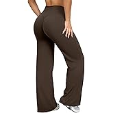 Women Straight Leggings Bottoms Wide Leg Pants High Waist Stretchy Comfy No Front Seam Yoga Workout Sweatpants