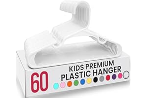 Utopia Home 60 Pack Kids Hangers - Plastic Baby Hangers for Closet - Children's Hangers for Clothes & Infant Hangers for Clos