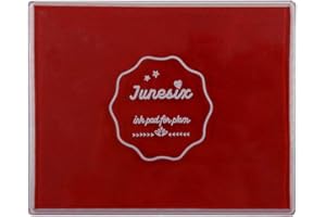 ROUCERLIN Large Size Craft Ink Stamp Pads, Washable Scrapbooking Finger Paint Ink Pad for Kids, Craft Ink Pads for Rubber Stamps, DIY Cards, Paintings, Baby Footprint Handprint (Red) …