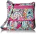 Vera Bradley Women's Cotton Mailbag Crossbody Purse, Wildflower Paisley, One Size