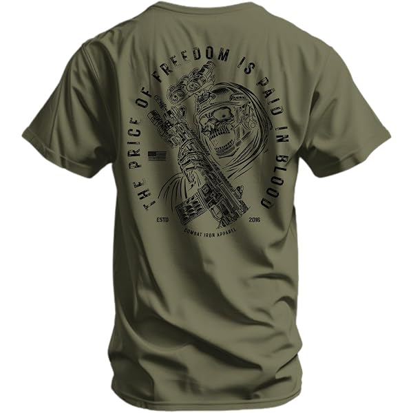 T-shirt Uomo Howitzer Blu Stile Militare 'Battle' – Manica Corta Cotone/poliestere